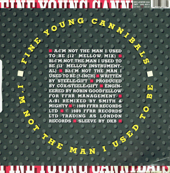 Fine Young Cannibals : I'm Not The Man I Used To Be (Mellow Mix) (12", Single)