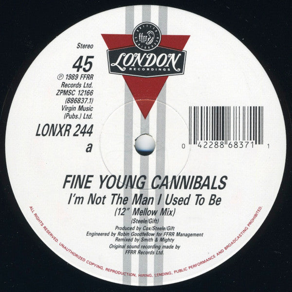 Fine Young Cannibals : I'm Not The Man I Used To Be (Mellow Mix) (12", Single)
