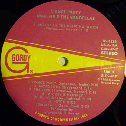 Martha Reeves & The Vandellas : Dance Party (LP, RE, 180)