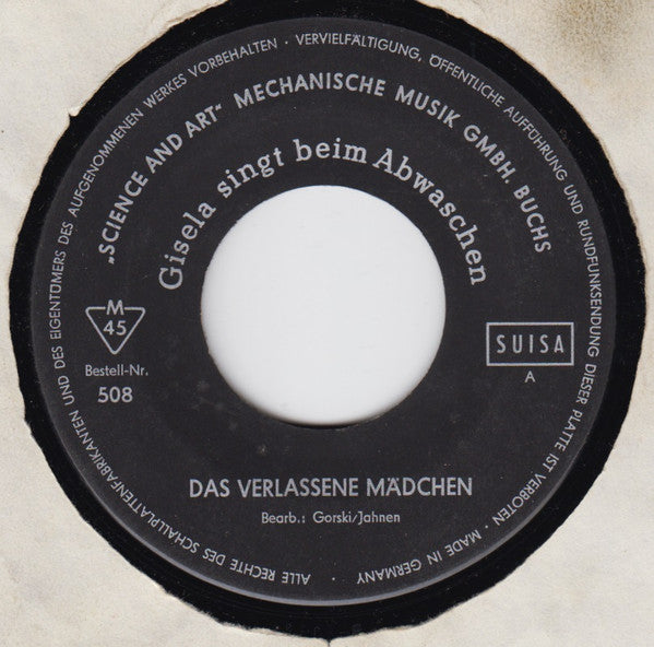 Gisela Jonas : Gisela Singt Beim Abwaschen (7", Single, Mono)