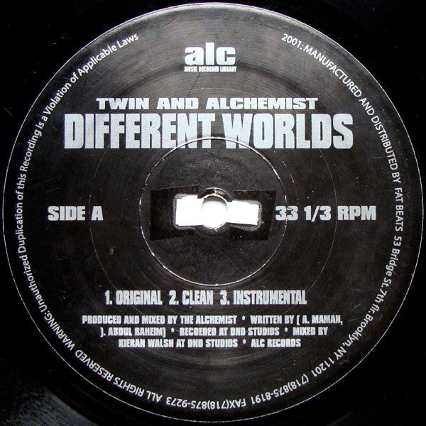 Twin* And Alchemist : Different Worlds (12")