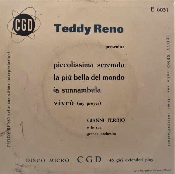 Teddy Reno : Piccolissima Serenata (7", EP)