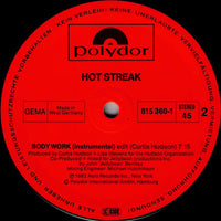 Hot Streak : Body Work (12", Maxi)