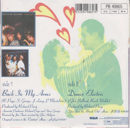 Pointer Sisters : Back In My Arms (7", Single)