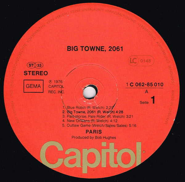 Paris (19) : Big Towne, 2061 (LP, Album)