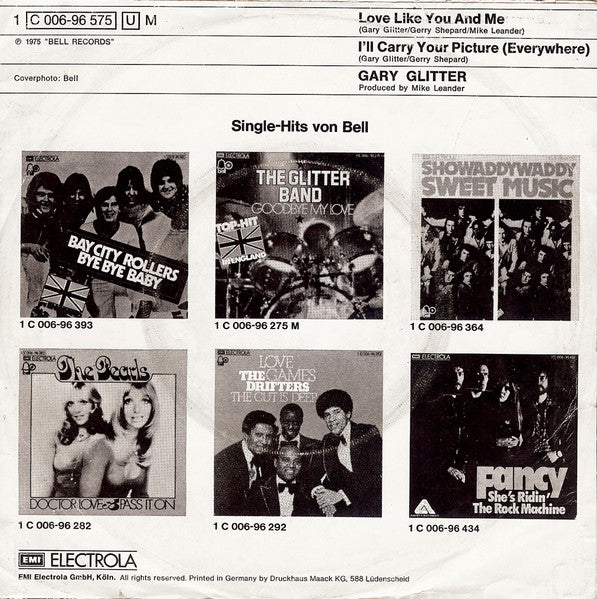 Gary Glitter : Love Like You And Me (7", Single)