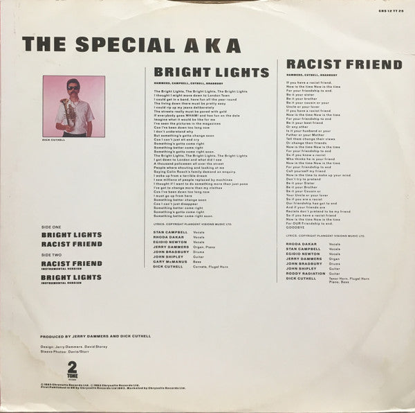 The Special AKA : Racist Friend / Bright Lights (12", Single)