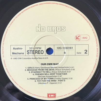 No Bros : Our Own Way (LP, Album)