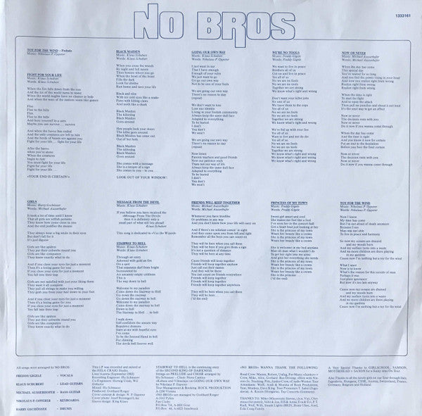 No Bros : Our Own Way (LP, Album)
