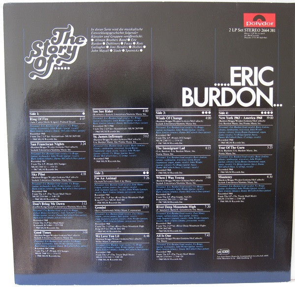 Eric Burdon : The Story Of Eric Burdon (2xLP, Comp)