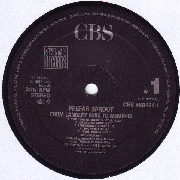 Prefab Sprout : From Langley Park To Memphis (LP, Album)