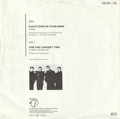 Cutting Crew : (I Just) Died In Your Arms (7", Single)