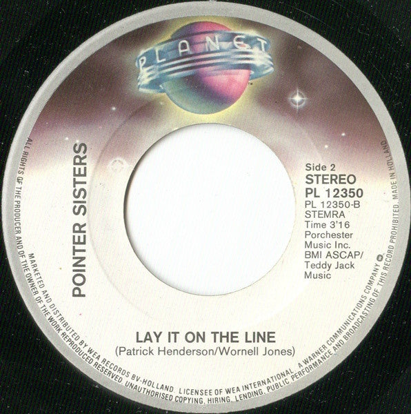 Pointer Sisters : Happiness (7", Single)