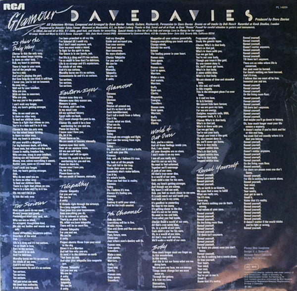 Dave Davies : Glamour (LP, Album)