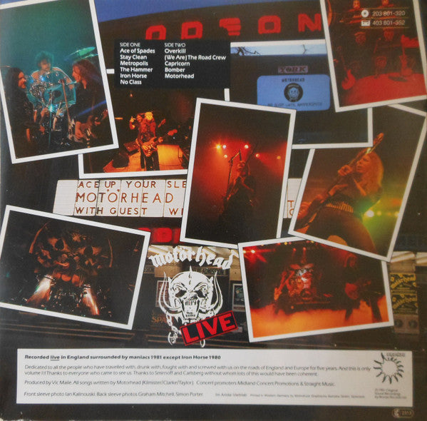 Motörhead : No Sleep 'Til Hammersmith (LP, Album, RE)