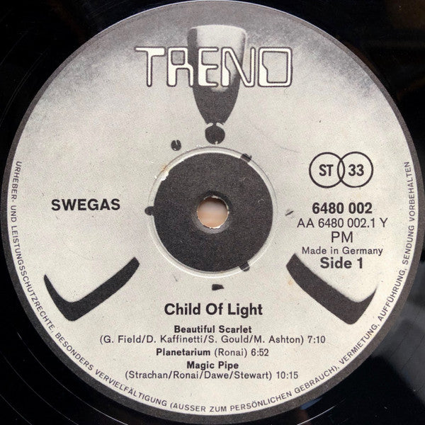 Swegas : Child Of Light (LP, Album, Gat)