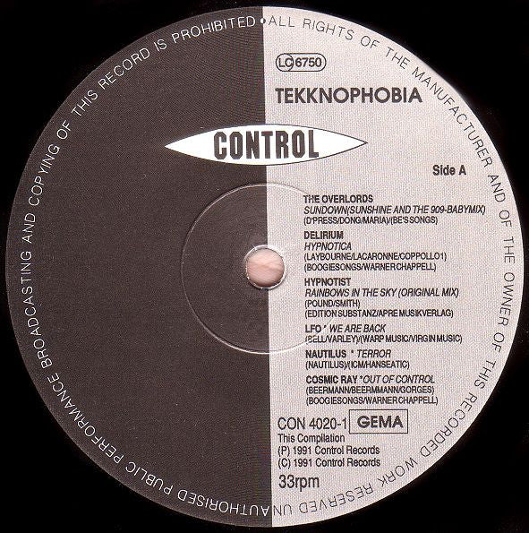 Various : Tekknophobia (LP, Comp)