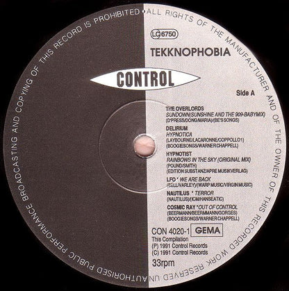 Various : Tekknophobia (LP, Comp)