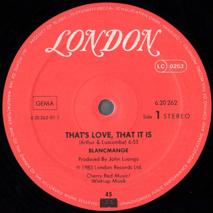 Blancmange : That's Love, That It Is (12", Maxi)