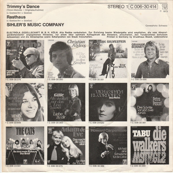 Sihler's Music Company : Trimmy's Dance (7", Single)