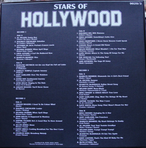 Various : Stars Of Hollywood (3xLP, Comp, Mono, Box)