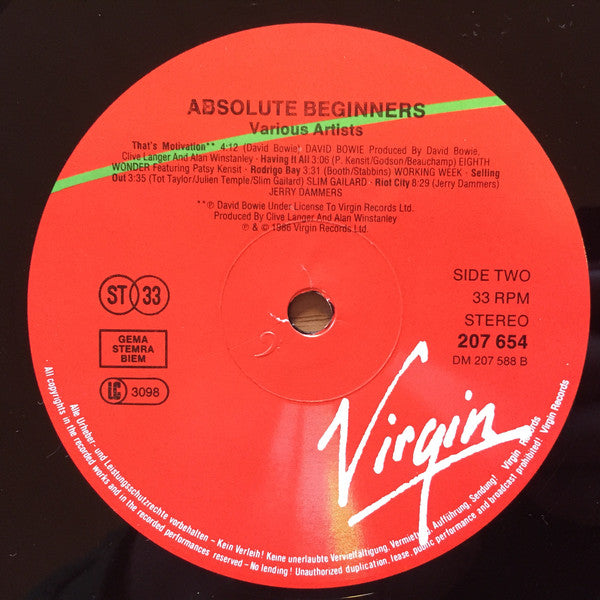 Various : Absolute Beginners (LP, Album)