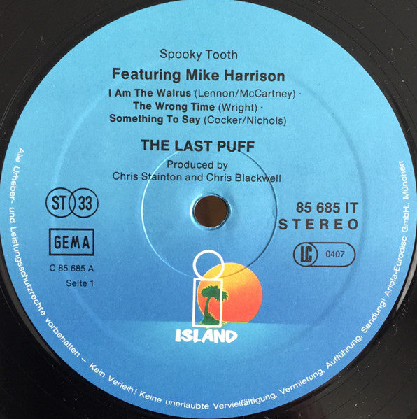 Spooky Tooth Featuring Mike Harrison (2) : The Last Puff (LP, Album, RP)