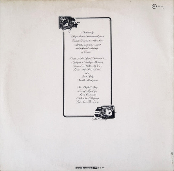 Queen : A Night At The Opera (LP, Album, RE, Whi)