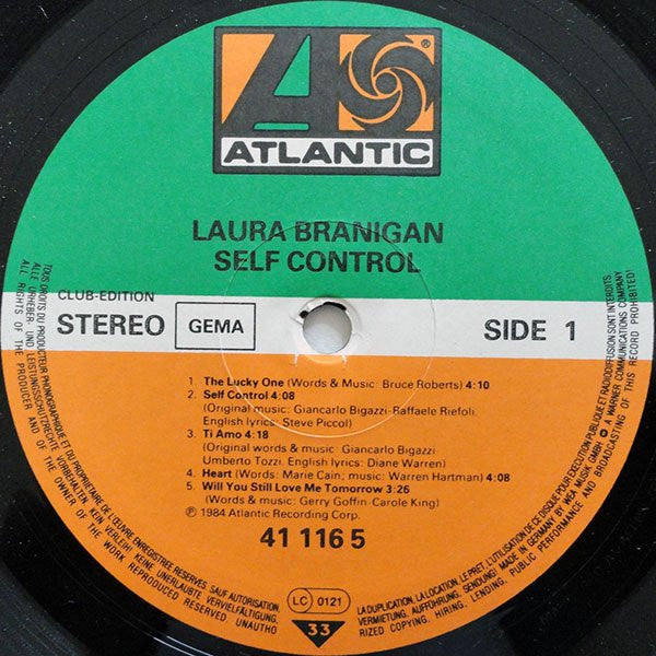 Laura Branigan : Self Control (LP, Album, Club)