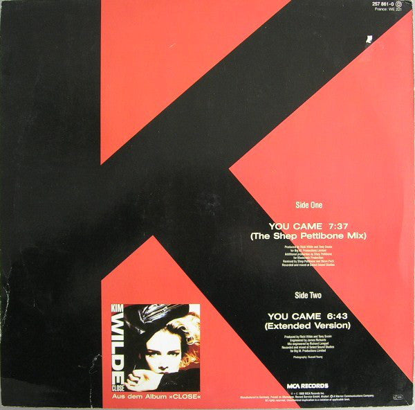 Kim Wilde : You Came (The Shep Pettibone Mix) (12")