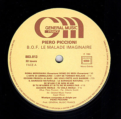 Piero Piccioni : Bande Originale du Film "Le Malade Imaginaire" (LP)