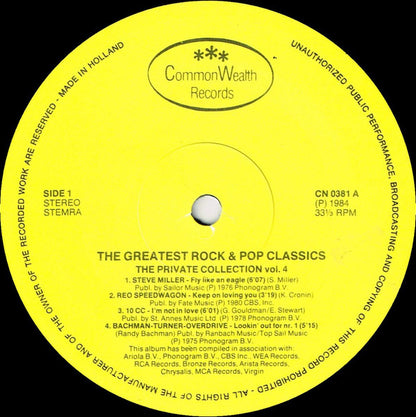 Various : The Greatest Rock And Pop Classics - The Private Collection Vol. 4 (2xLP, Comp, Gat)