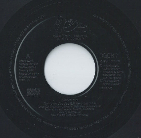 Nirvana : Come As You Are (7", Single, Jukebox)