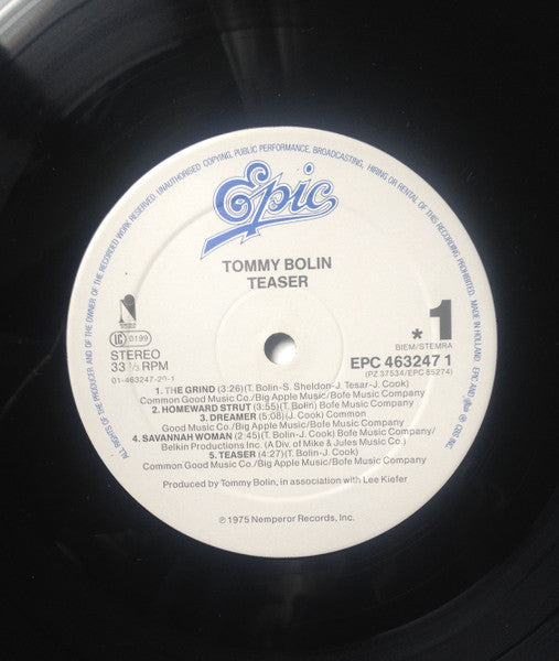 Tommy Bolin : Teaser (LP, Album, RE)