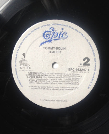 Tommy Bolin : Teaser (LP, Album, RE)