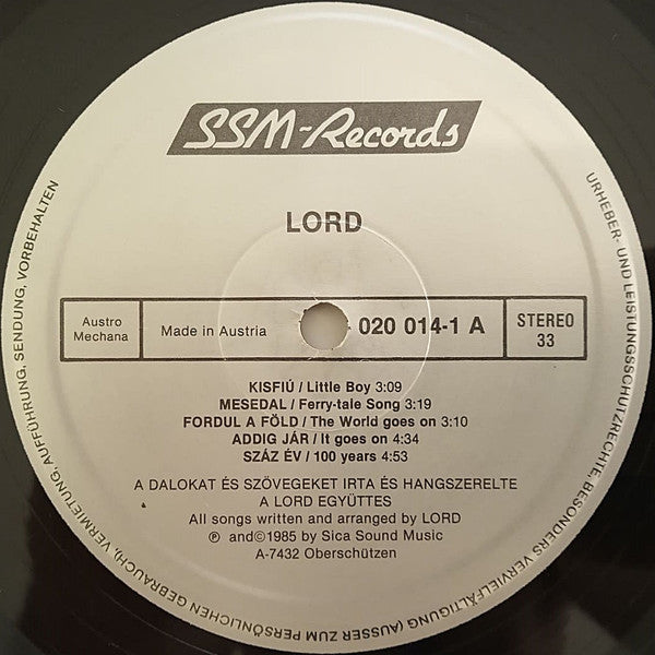 Lord (7) : Big City Lights (LP, Album)