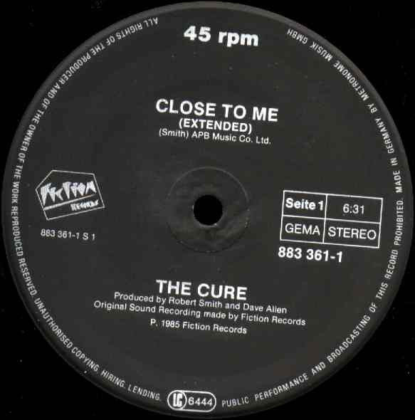 The Cure : Close To Me (12", Maxi)