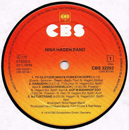Nina Hagen Band : Nina Hagen Band (LP, Album, RE)