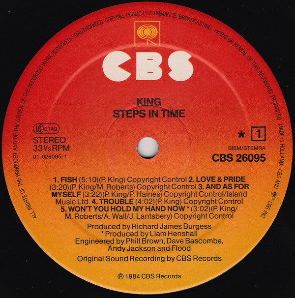 King : Steps In Time (LP, Album, Sun)