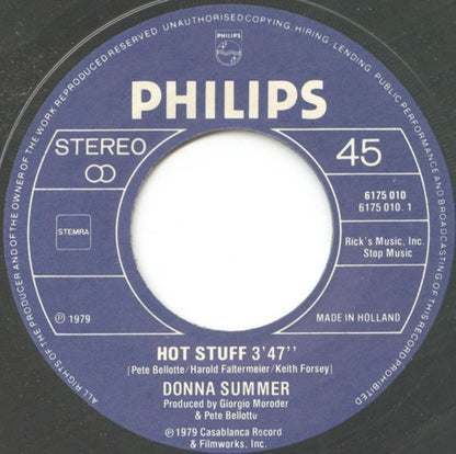 Donna Summer : Hot Stuff (7", Single)