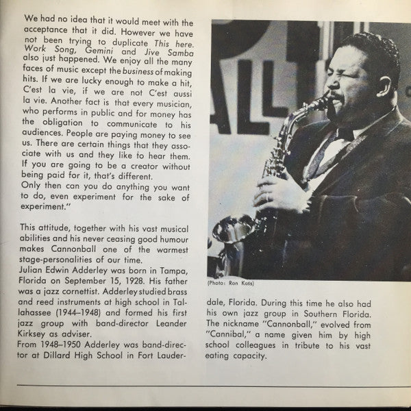 Cannonball Adderley And Bill Evans : Waltz For Debby / Who Cares? (7", EP, Mono)