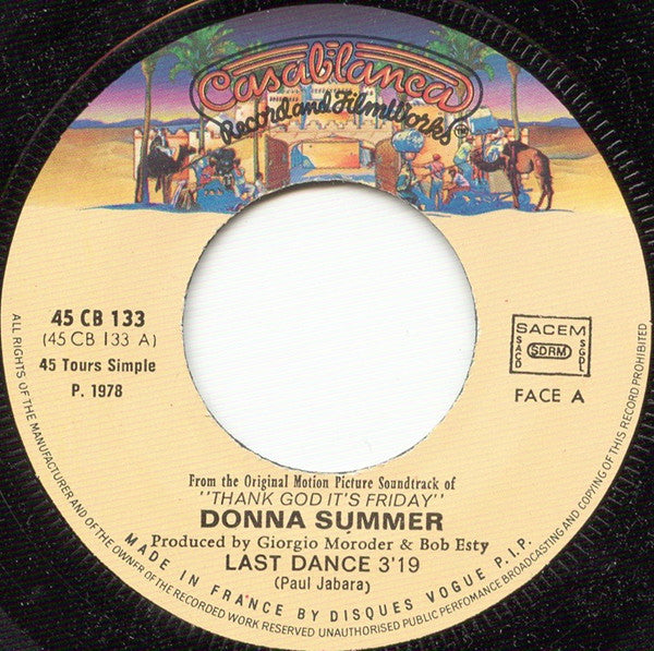 Donna Summer : Last Dance (7", Single)