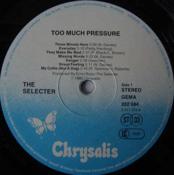 The Selecter : Too Much Pressure (LP, Album, RE)