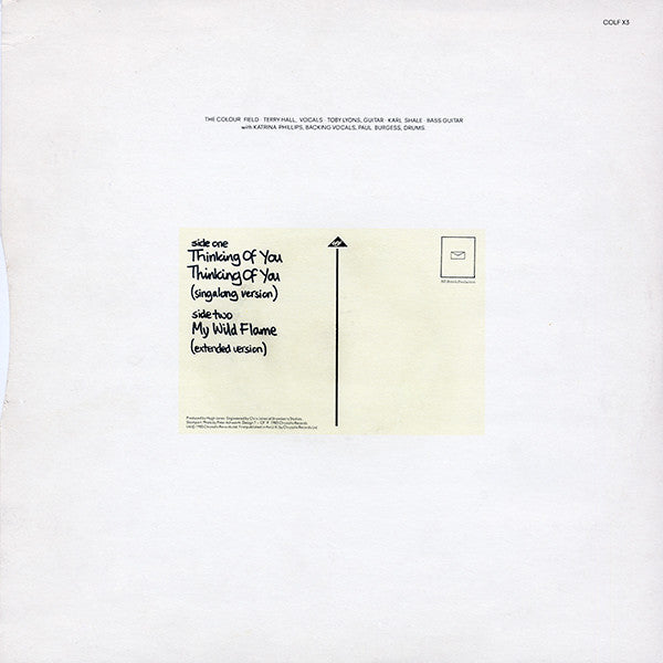 The Colourfield : Thinking Of You (12", Single)