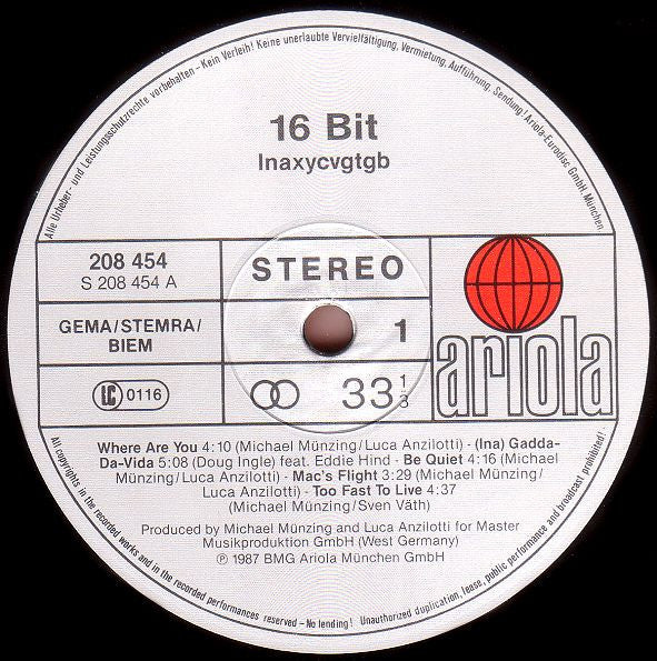 16 Bit : Inaxycvgtgb (LP, Album)