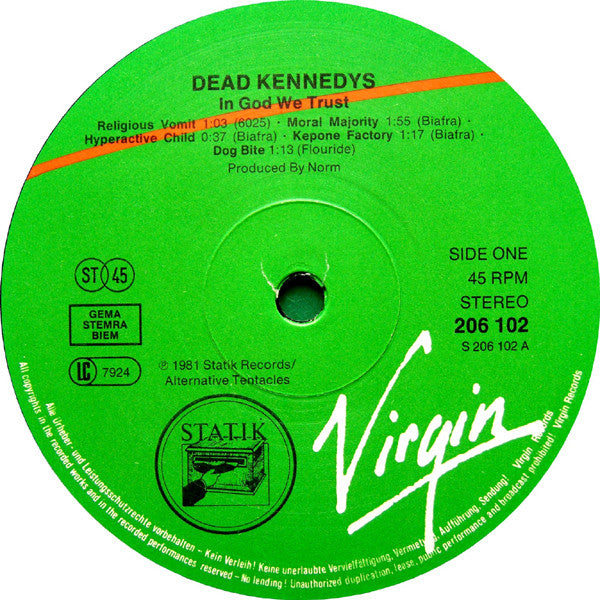 Dead Kennedys : In God We Trust, Inc. (12", EP, RP)