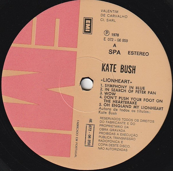 Kate Bush : Lionheart (LP, Album, Gat)