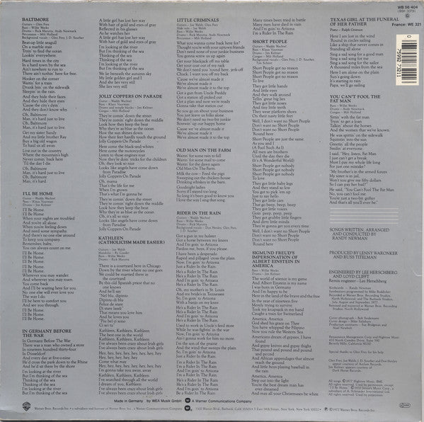 Randy Newman : Little Criminals (LP, Album, RP)