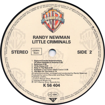Randy Newman : Little Criminals (LP, Album, RP)