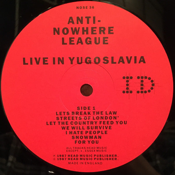 The Anti-Nowhere League* : Live In Yugoslavia / We Are...The League (Album, Comp + LP + LP, Unc)